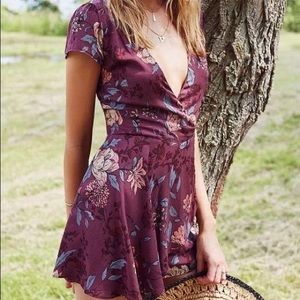 Urban Outfitters Kimchi Blue Wine Floral Romper